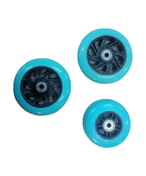 Набор колес для самоката 3D Robin, 120/90 мм, бирюзовый