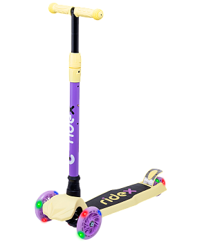 Самокат 3-колесный Chip, 120/80 мм, фиолетовый/желтый Самокат 3-колесный Chip, 120/80 мм, фиолетовый/желтый